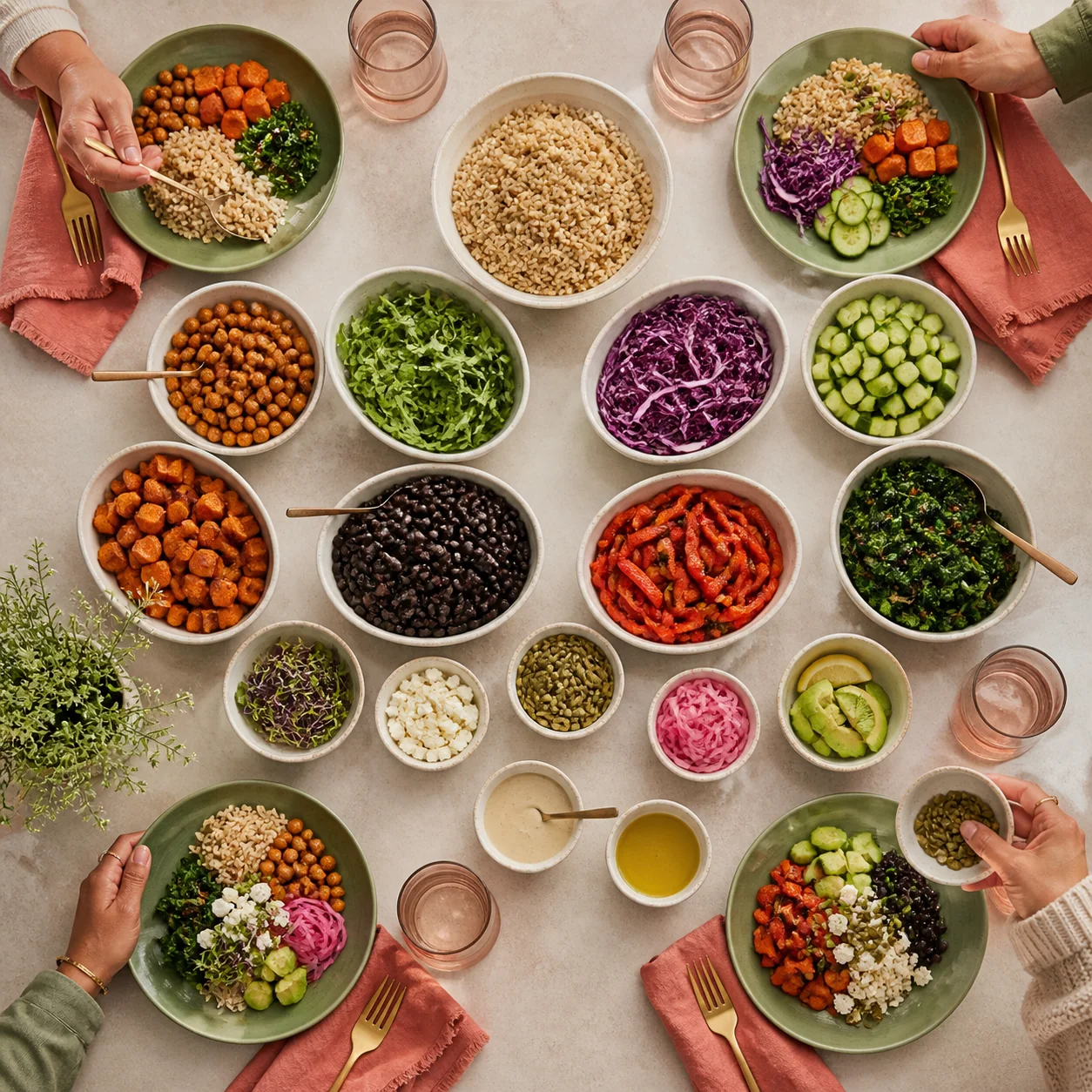 Illustrated market-to-table scene for Pairing Table
