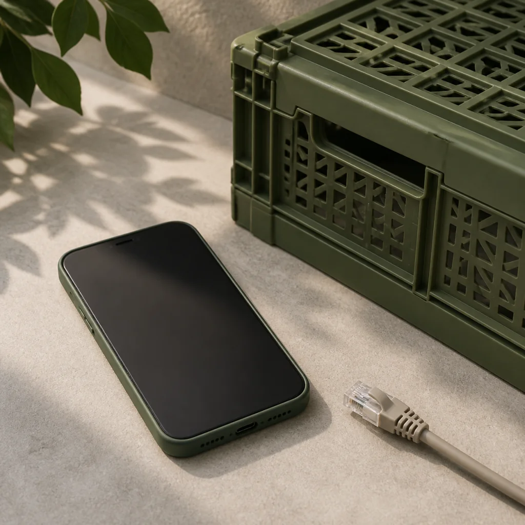 Illustrated Crate Compass scene accompanying Network behavior