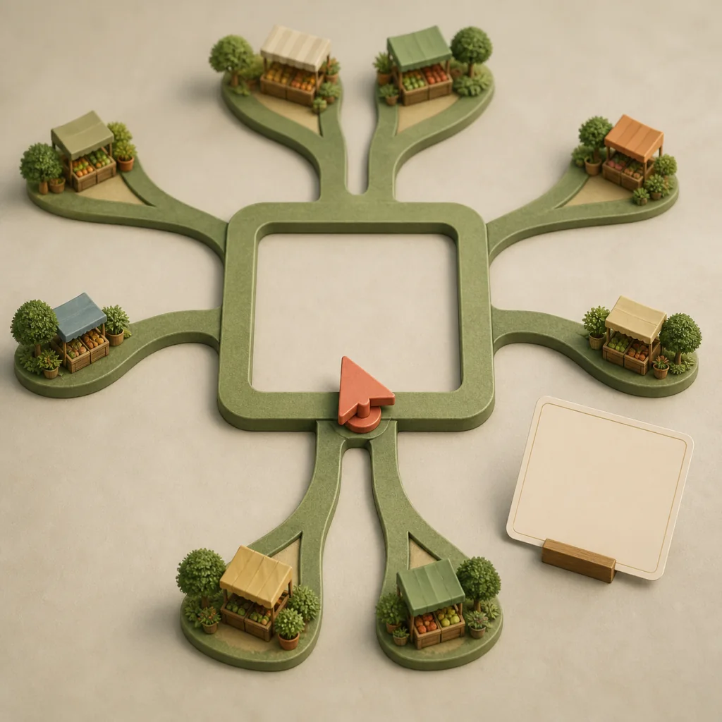 Illustrated Crate Compass scene accompanying Changes and contact